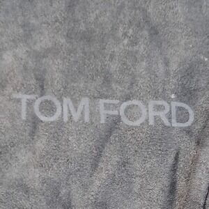 Tom Ford Grey Suede Style Drawstring Dust Bags Set of 2 Shoes Handbag Storage